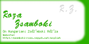 roza zsamboki business card
